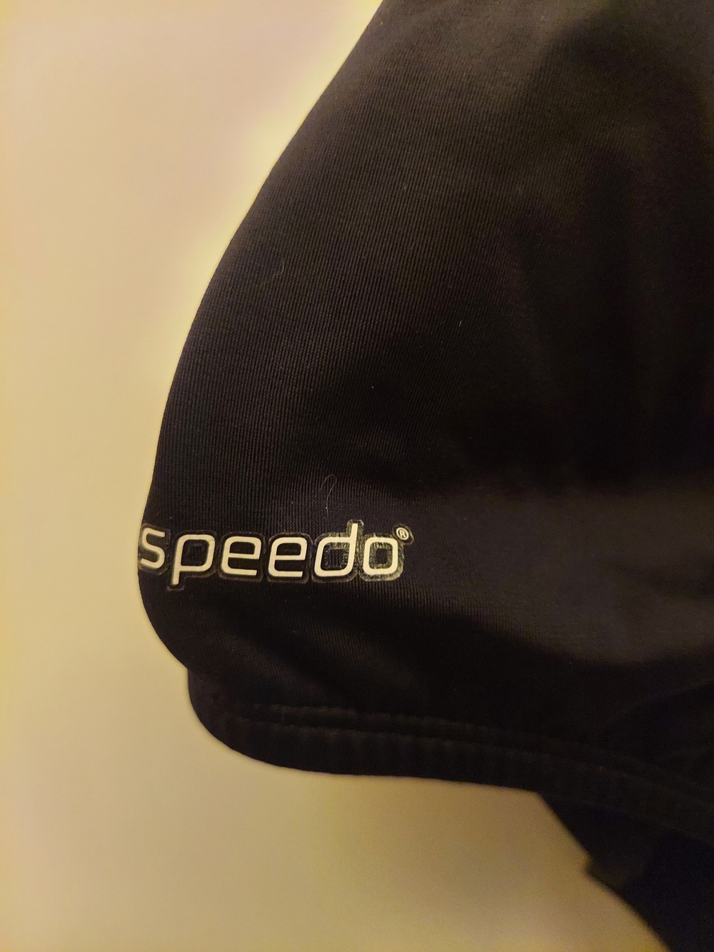 Speedo Black One-Piece Swimsuit with White Trim, Size 18 - Picture 3 of 5